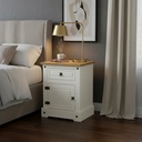 Mesa De Luz Smile Crema Pino La Sensación Blanco