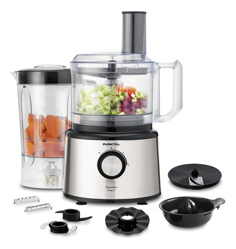 Multiprocesadora De Alimentos Punktal Pk-mp12 Acero Inoxidable 900w