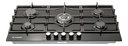 Anafe James De Empotrar A Gas 5 Hornallas H-ag Vidrio Negro