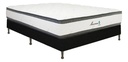 Sommier 2 Plazas Alta Densidad  150 Kg Maximus La Sensación Negro/ Blanco / Gris