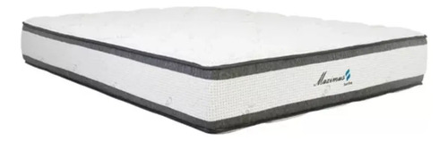 Colchón De Una Plaza Y Media Senflex Maximus Con Espuma Blanc/ Gris