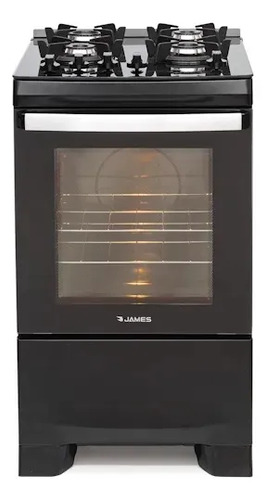 [02050971] Cocina James A Gas C 700 Negra 4 Hornallas Negro