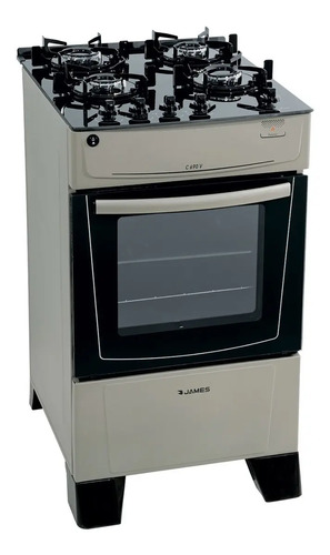 [02051611] Cocina Gas Mesa Vidrio Templado James C 690 V Titanium Titanio