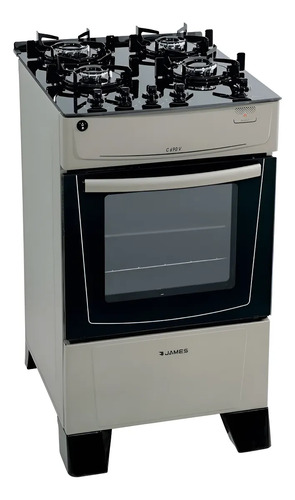 [2212-0] Cocina James C 690 V 4 Hornallas Supergas Titanium Sensacion Titanio