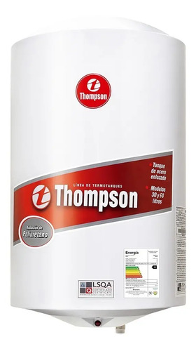 [02130251] Calefon Termotanques James Thompson Cilíndrico 60 Lts Acero Color Blanco