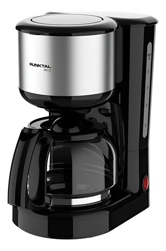 [2596-0] Cafetera Punktal Goteo Pk-255 12 Tazas - 1.25 Lts Sensacion Negro