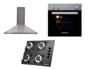 Campana + Horno Eléctrico + Anafe Punktal De Acero.sensacion Gris
