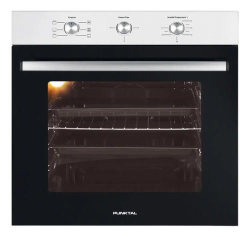 [2681-0] Horno Empotrable Eléctrico Punktal Pk-830 Hc 76l Sensacion Negro/acero Inoxidable