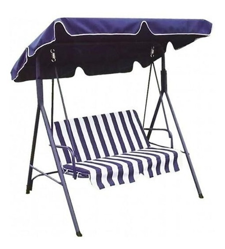 Hamaca P/ Jardín Lona Blanco/azul Sensacion