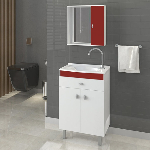 Mueble Para Baño Con Bacha Y Espejo Alta Calidad Corup Sensa