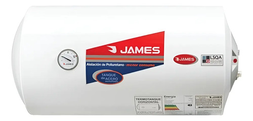 [02130181] Calefon James Termotanque Horizont Acero 80 Lts Sensacion Blanco