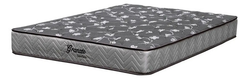Colchon Senflex Granate De 2 Plazas Y Resortes Color Gris