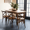 2 Sillas Vienesa Madera Ratan Comedor Living Sensacion Color De La Estructura Natural