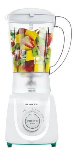 [02121453] Licuadora Punktal 520w 1,5l Jarra Plástica Pica Hielo 2 Velocidades Blanco