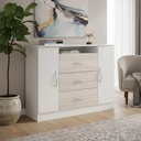 Comoda Sen Home Con 3 Cajones Y Espacio Blanco