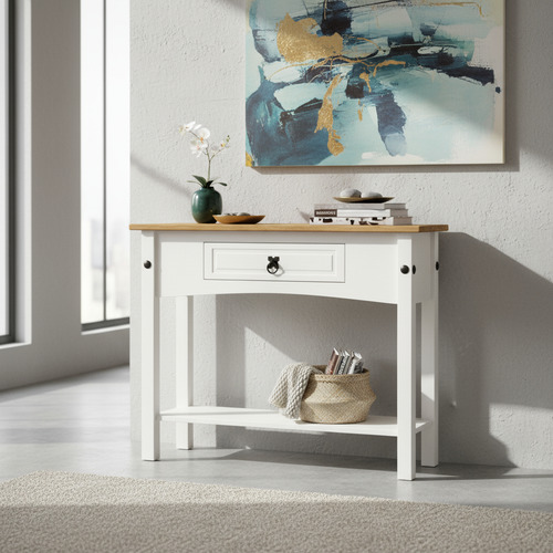 Aparador Corona 1 Cajon Madera Blanco