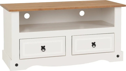 Mueble Rack Serpil Con 2 Cajones Corona Grande Blanco