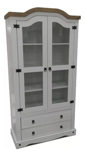 Mueble Cristalero Sen Home  Con Aparador Corona Blanco