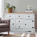 Comoda Corona Sen Home Con 5 Cajones Grandes Color Blanco