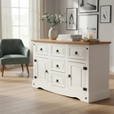 Comoda Corona Senflex Con 5 Cajones Grandes Blanco