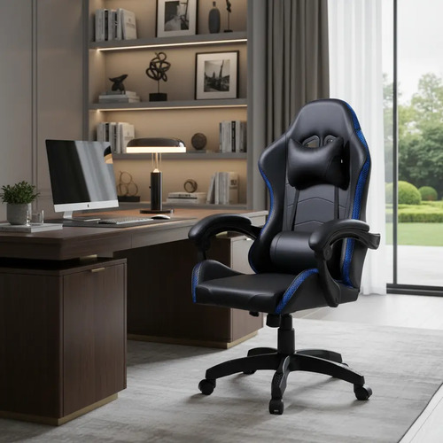 [03102300] Silla Gamer Sen Home Con Luces Led  Azul