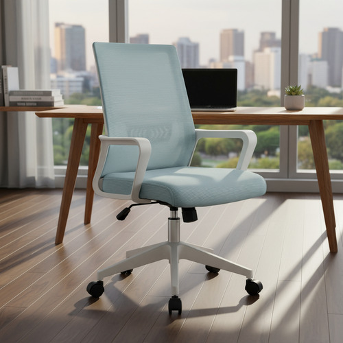 Silla De Oficina Sen Home Con Mesh Luxe Celeste