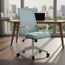 Silla De Oficina Sen Home Con Mesh Luxe Celeste