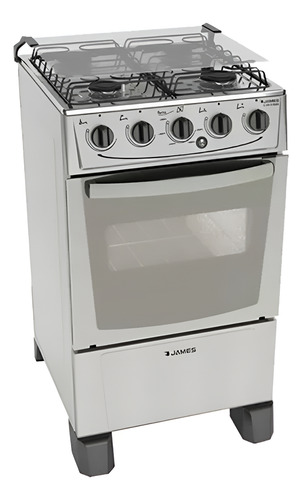 [02050760] Cocinas A Gas James C105 B Inox 4 H Sensacion Blanco