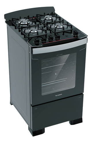 [02050974] Cocina A Gas James Con Mesa De Vidrio C 804 V Negro