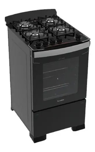 Cocina James C 804 V Negra 4 Hornallas Y Horno A Gas Color Negro