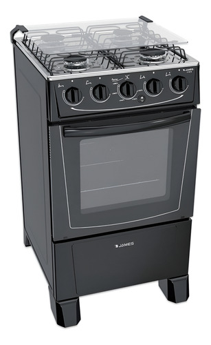 [02050762] Cocina James C 105 B A Gas 4 Hornillas  127v/230v Sensación  Negro