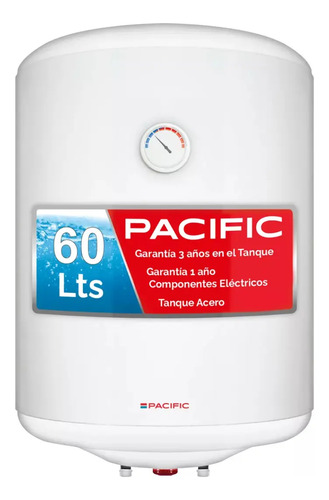 Calefón Pacific 60 Lts. Termotanque De Acero Sensacion Blanco