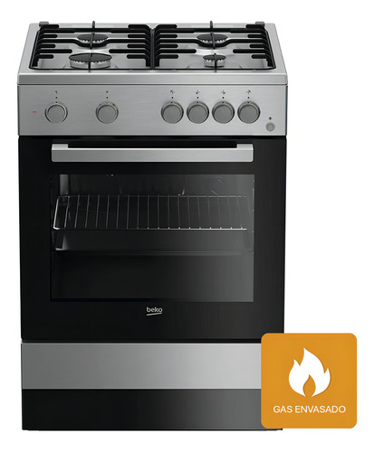 [02050910] Cocina Beko Fss62010dx Color Plateado/negro Con Puerta Con Visor