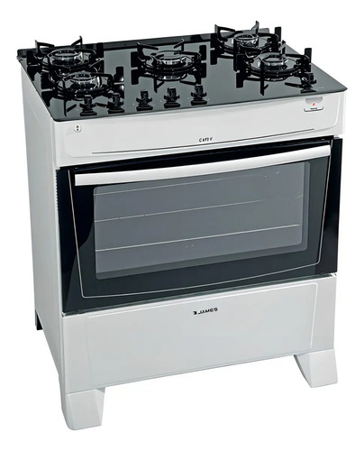 [02051603] Cocina A Gas James 5h C 695 V Blanca - Color Blanco Tipo De Conexión Gas Envasado