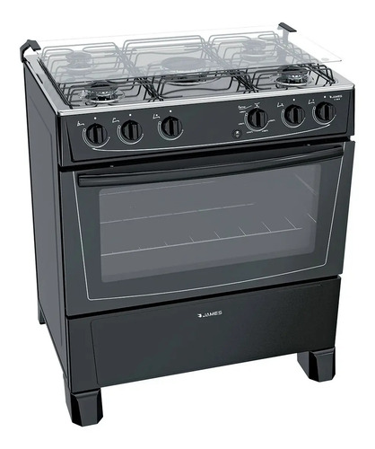 [02052023] Cocina James C 150 B Color Negro 5 Hornallas Gas