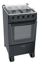 Cocina James Combinada C 205 B Negra 4 Hornallas Negro