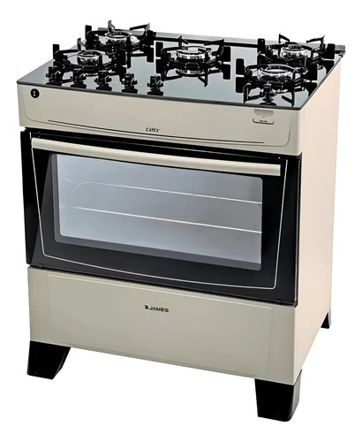 [02051610] Cocina Supergás James De Titanium Con 5 Hornallas Titanio