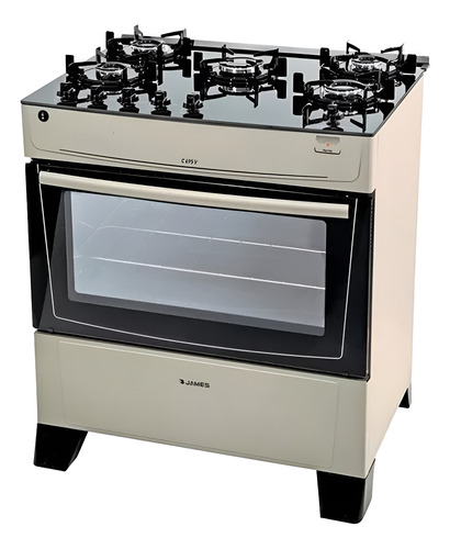 [02051610] Cocina Supergás James De Titanium Con 5 Hornallas Titanio