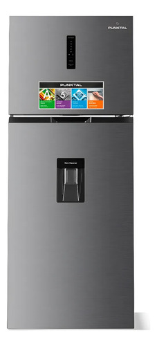 [02031627] Refrigerador Heladera Frio Seco Inverter Pk-425 Iinv Gris Oscuro