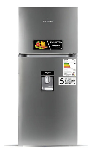 Refrigerador Inverter Punktal 409 Lts Inox Pk-425 Fsi Acero Inoxidable