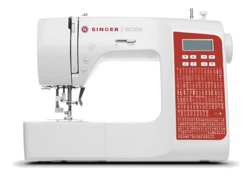 Máquina De Coser Recta Blanca Portátil Singer Sc220-rd