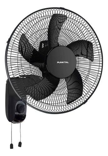 Ventilador De Pared Punktal Pk-4060vt 5 Aspas 3 Velocidades 40cm Oscilante 40 Cm 50 Hz/60 Hz Negro Plástico