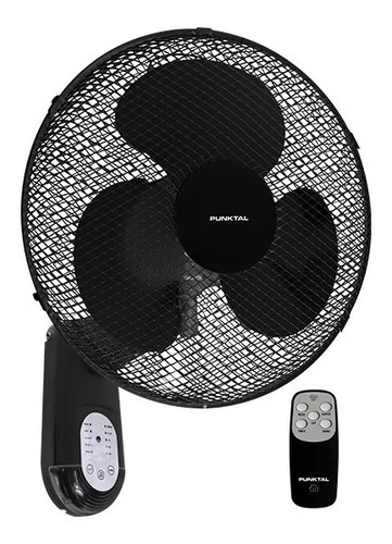 Ventilador De Pared Punktal Pk-422 Negro Con 5 Aspas 40cm De Diámetro 40 Cm Plástico