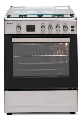 Cocina Combinada James C 25 Inox Ehogar Plateado Plateado