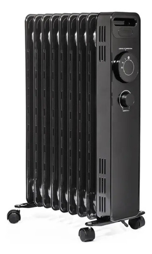 Radiador Aceite Morro 1500w Negro Con Termostato 7 Elementos