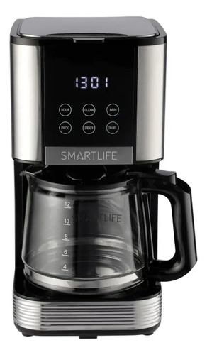 Cafetera De Filtro Digital Smartlife Acero Inox