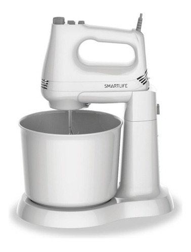 Batidora C/ Bowl Smartlife 4 Vel + Turbo 200w C/ Accesorios Color Blanco Frecuencia 220