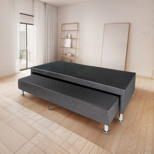 [01020482] Box Marinero 1 1/2 Plaza Excelente Calidad Negro Genérica