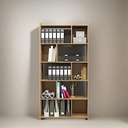 Biblioteca Estanteria 0724-110 Roble La Sensacion