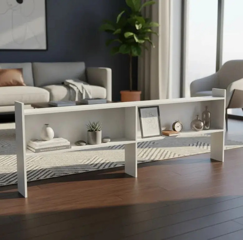 Estante Lateral P/cama 220cm Es01 Blanco La Sensacion Blanco
